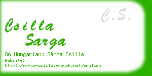 csilla sarga business card